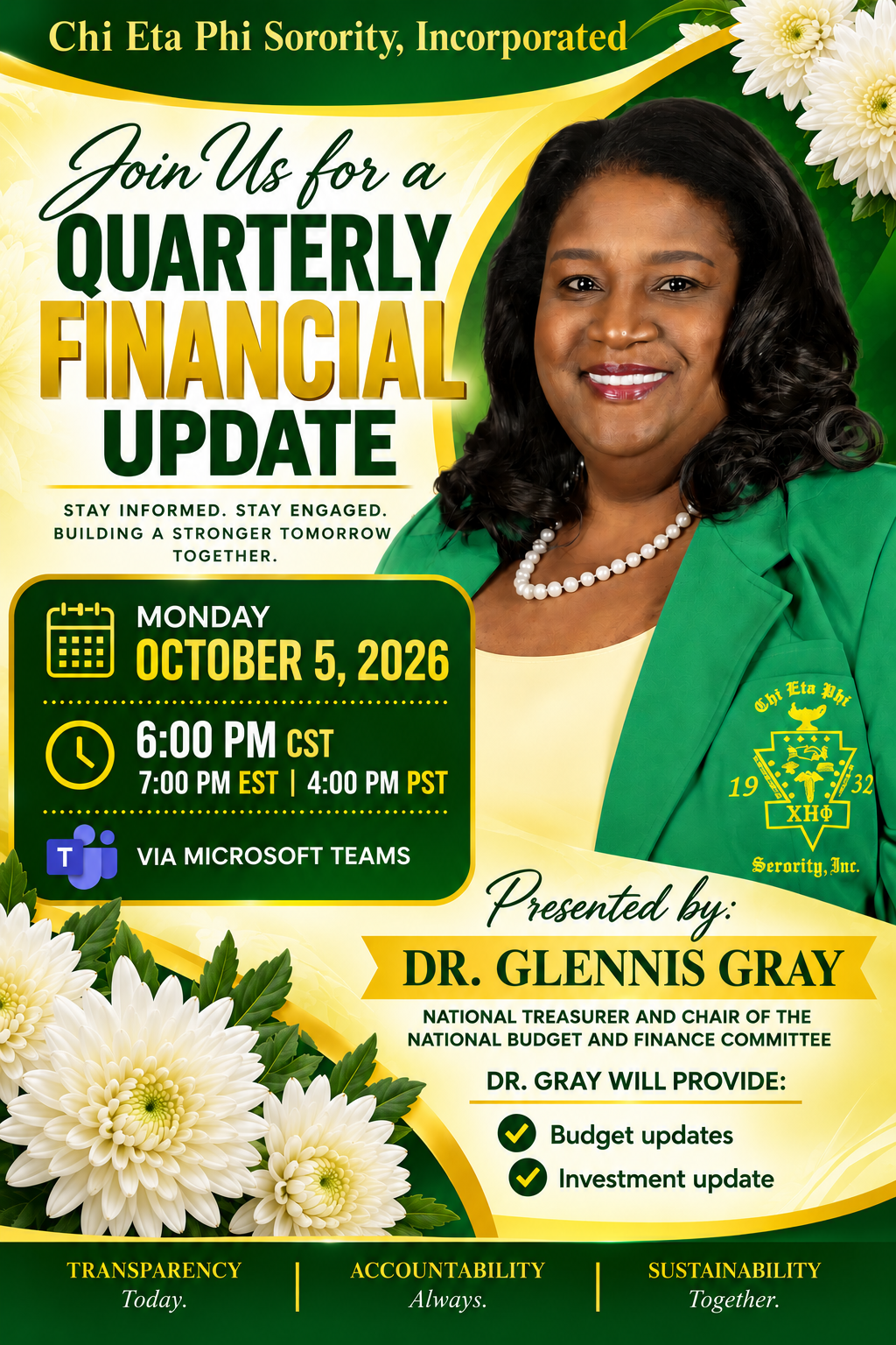 Member Only - Quarterly Financial Update